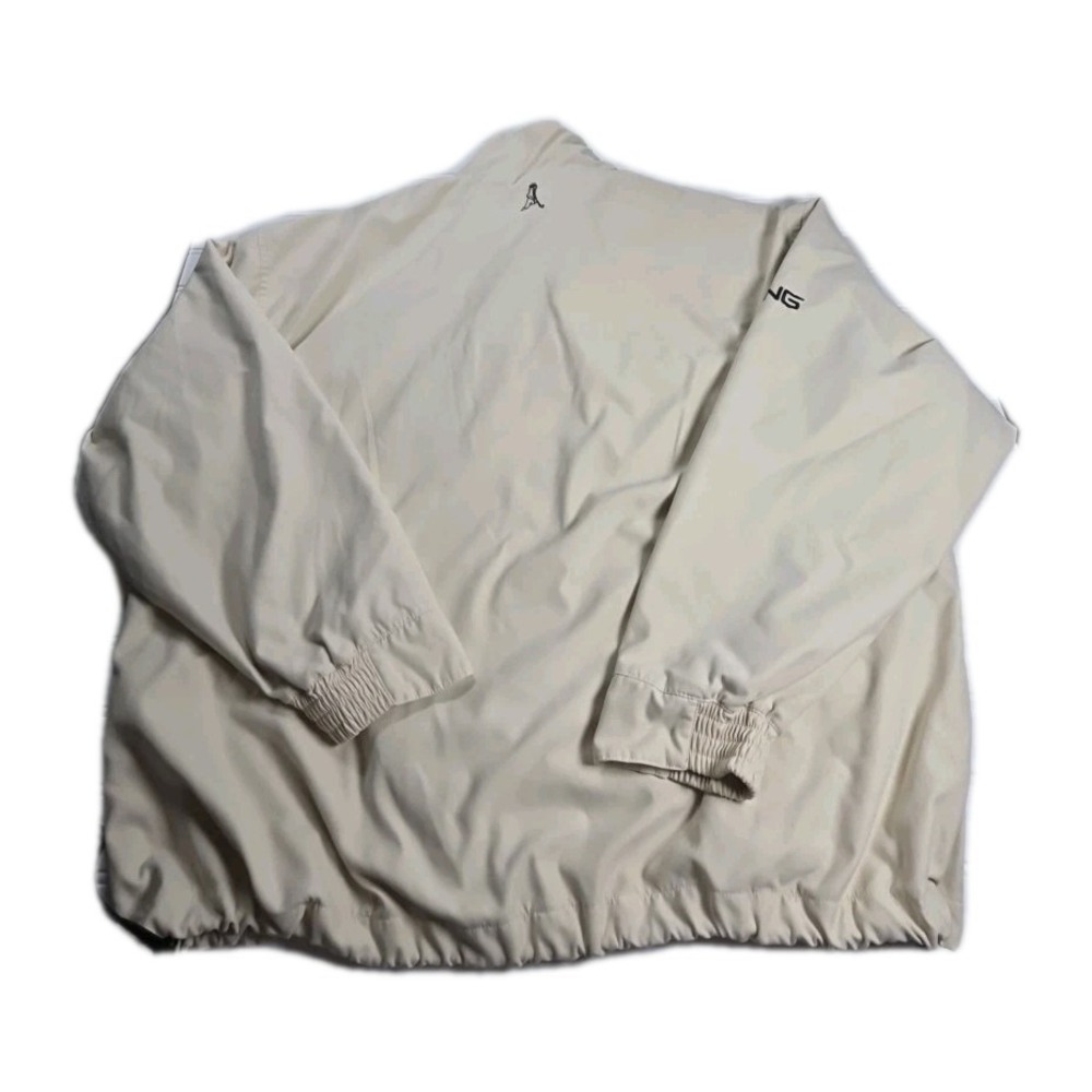 Ping Collection Jacket Mens XL BEIGE Quarter Zip Golf Windbreaker Pullover LOGO - Picture 4 of 10